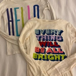 BUNDLE two long sleeve graphic tees